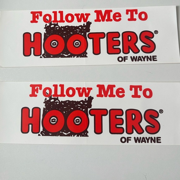 TWO HOOTERS BUMPER STICKERS - Picture 3 of 3